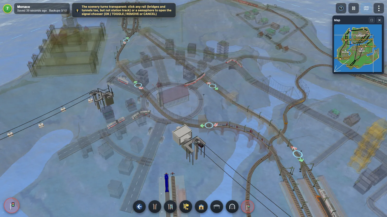 Placing a signal on a doubled railway line